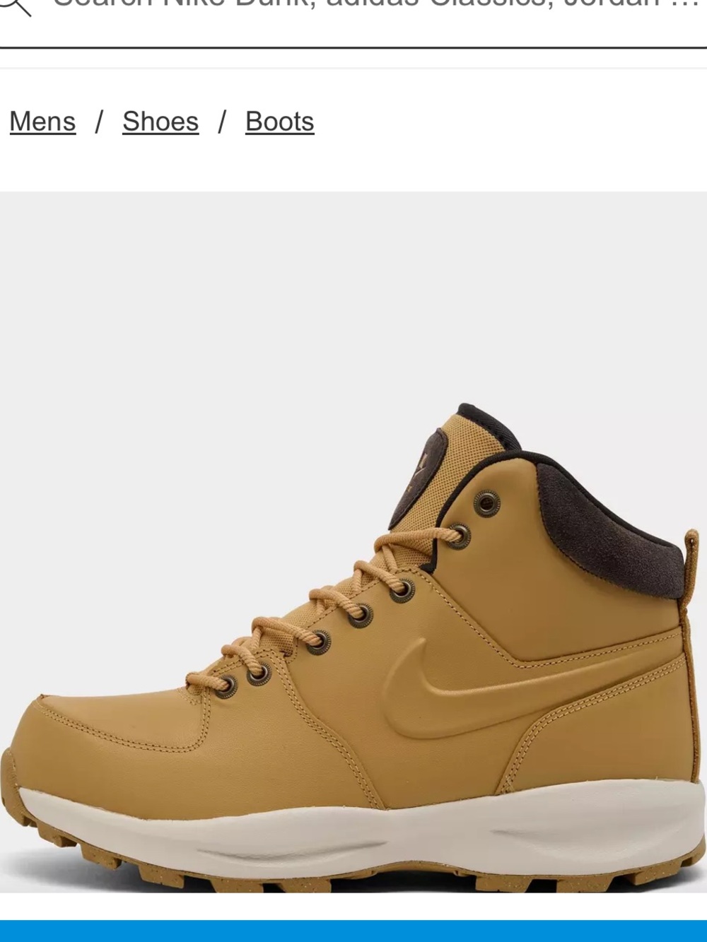 Nike Tan Leather Boots manoa premium hiking shoes 👟 size 8 men - Picture 2 of 5
